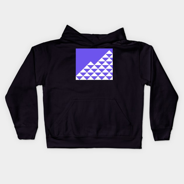 Abstract geometric pattern - blue and white. Kids Hoodie by kerens